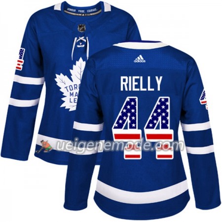 Dame Eishockey Toronto Maple Leafs Trikot Morgan Rielly 44 Adidas 2017-2018 Blue USA Flag Fashion Authentic